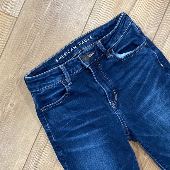 American Eagle super stretch blue jeans size 4 regular - Picture 2 of 6